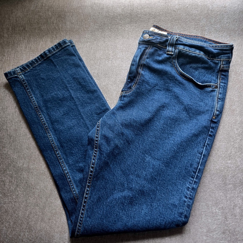 The Territory Ahead Mens Relaxed‎ Fit Straight Leg Jeans Dark Wash Blue 34x34